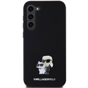 Samsung Galaxy S23 Plus Karl Lagerfeld silikoninis dėklas Karl&Choupette Metal Pin (KLHCS23MSMHKCNPK) juodos spalvos - Image 3