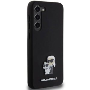 Samsung Galaxy S23 Plus Karl Lagerfeld silikoninis dėklas Karl&Choupette Metal Pin (KLHCS23MSMHKCNPK) juodos spalvos - Image 4