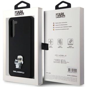 Samsung Galaxy S23 Plus Karl Lagerfeld silikoninis dėklas Karl&Choupette Metal Pin (KLHCS23MSMHKCNPK) juodos spalvos - Image 8