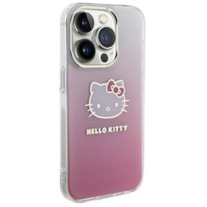 Apple iPhone 13 Pro Max Hello Kitty dėklas IML Gradient Electrop Kitty Head (HKHCP13XHDGKEP) rožinės spalvos - Image 4