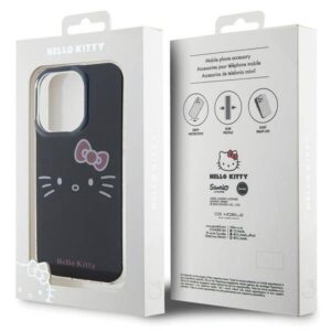 Apple iPhone 15 Pro Hello Kitty dėklas IML Kitty Face (HKHCP15LHKHLK) juodos spalvos - Image 8