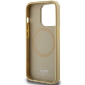 Apple iPhone 14 Pro Hello Kitty dėklas odinis Kitty Head MagSafe (HKHMP14LPGHCKD) aukso spalvos - Image 7