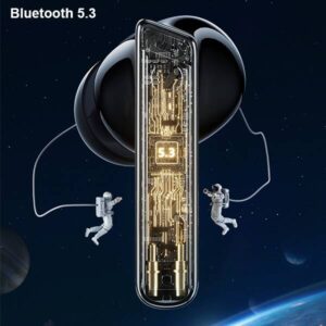 Ausinės Bluetooth 5.3 AWEI T52 Pro2 TWS juodos spalvos - Image 5