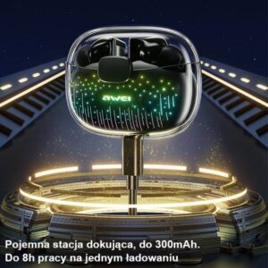 Ausinės Bluetooth 5.3 AWEI T52 Pro2 TWS juodos spalvos - Image 6