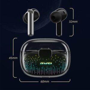 Ausinės Bluetooth 5.3 AWEI T52 Pro2 TWS juodos spalvos - Image 7