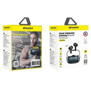 Ausinės Bluetooth 5.3 AWEI T52 Pro2 TWS juodos spalvos - Image 8