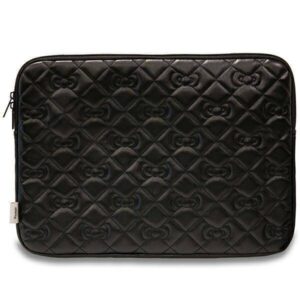 Nešiojamo kompiuterio krepšys 14" Hello Kitty Sleeve Zip PU Quilted Bows (HKCSZPEKHBPK) juodos spalvos - Image 3