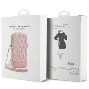 Guess krepšys su užtrauktuku GCube Bottom Stripe (GUWBZPGCSPGP) rožinės spalvos - Image 5