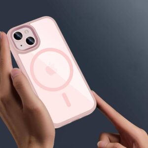 Apple iPhone 15 Tech-Protect Magmat MagSafe dėklas telefonui skaidrusne dėklas telefonui rožinės spalvos - Image 3