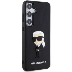 Samsung Galaxy S24 Karl Lagerfeld dėklas 3D Rubber Ikonik (KLHCS24S3DRKINK) juodos spalvos - Image 4