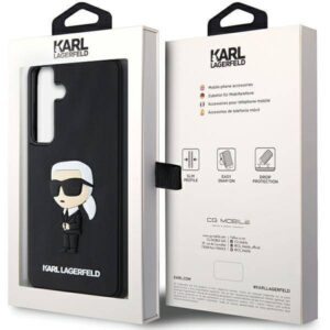 Samsung Galaxy S24 Karl Lagerfeld dėklas 3D Rubber Ikonik (KLHCS24S3DRKINK) juodos spalvos - Image 8
