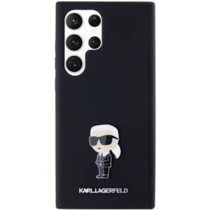 Samsung Galaxy S24 Ultra Karl Lagerfeld silikoninis dėklas Ikonik Metal Pin (KLHCS24LSMHKNPK) juodos spalvos - Image 3