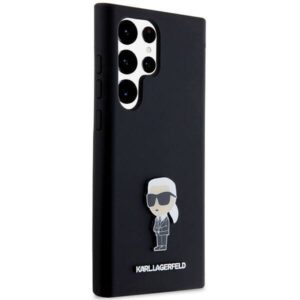 Samsung Galaxy S24 Ultra Karl Lagerfeld silikoninis dėklas Ikonik Metal Pin (KLHCS24LSMHKNPK) juodos spalvos - Image 4