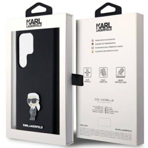 Samsung Galaxy S24 Ultra Karl Lagerfeld silikoninis dėklas Ikonik Metal Pin (KLHCS24LSMHKNPK) juodos spalvos - Image 8