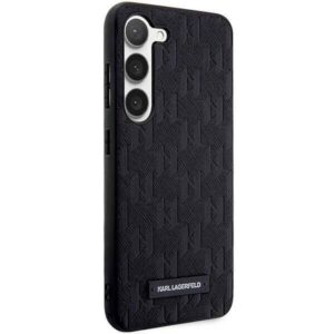 Samsung Galaxy S24 Plus Karl Lagerfeld dėklas Saffiano Mono Metal Logo (KLHCS24MSAKLHPK) juodos spalvos - Image 4