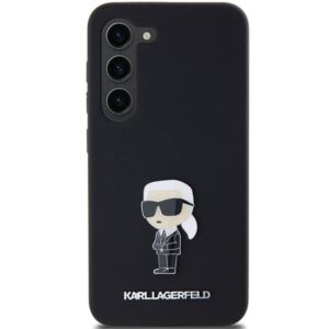Samsung Galaxy S24 Karl Lagerfeld silikoninis dėklas Ikonik Metal Pin (KLHCS24SSMHKNPK) juodos spalvos - Image 3
