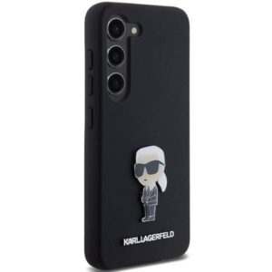 Samsung Galaxy S24 Karl Lagerfeld silikoninis dėklas Ikonik Metal Pin (KLHCS24SSMHKNPK) juodos spalvos - Image 4