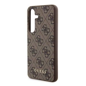 Samsung Galaxy A35 5G Guess Hard Dėklas 4G Metal Gold Logo (GUOHCSA35G4GFBR) rudos spalvos - Image 6