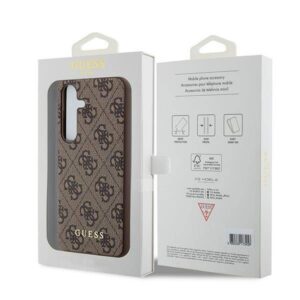 Samsung Galaxy A35 5G Guess Hard Dėklas 4G Metal Gold Logo (GUOHCSA35G4GFBR) rudos spalvos - Image 8
