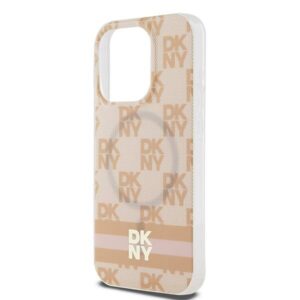 Apple iPhone 13 Pro Max DKNY dėklas IML Checkered Mono Pattern & Printed Stripes MagSafe (DKHMP13XHCPTSP) rožinės spalvos - Image 6