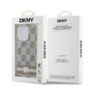 Apple iPhone 14 Pro Max DKNY dėklas IML Checkered Mono Pattern & Printed Stripes MagSafe (DKHMP14XHCPTSE) beige - Image 8