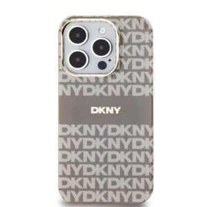 Apple iPhone 15 Pro DKNY dėklas IML Mono & Stripe MagSafe (DKHMP15LHRHSEE) beige - Image 3
