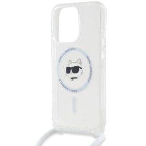 Apple iPhone 14 Pro Max Karl Lagerfeld dėklas IML Choupette Head & Cord MagSafe (KLHMP14XHCCHNT) skaidrus - Image 5