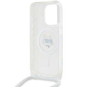 Apple iPhone 14 Pro Max Karl Lagerfeld dėklas IML Choupette Head & Cord MagSafe (KLHMP14XHCCHNT) skaidrus - Image 6