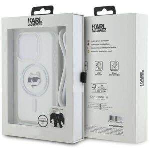 Apple iPhone 14 Pro Max Karl Lagerfeld dėklas IML Choupette Head & Cord MagSafe (KLHMP14XHCCHNT) skaidrus - Image 7