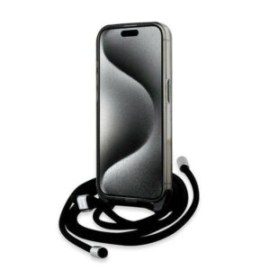 Apple iPhone 15 Pro Max Karl Lagerfeld Hardcase IML Crossbody Monogram Karl & Choupette Head MagSafe (KLHMP15XHCKCKLCK) dėklas telefonui juodos spalvos - Image 4