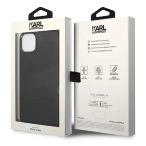 Karl Lagerfeld KLHCP14MFWHK Apple iPhone 14 Plus 6,7" dėklas telefonui juodos spalvos Leather Perforated Logo - Image 8