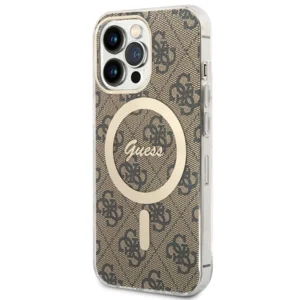 Set Guess GUBPP13LH4EACSW Case+ Charger Apple iPhone 13 Pro dėklas telefonui rudos spalvos 4G Print MagSafe - Image 2