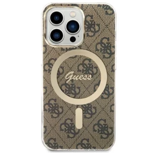 Set Guess GUBPP13LH4EACSW Case+ Charger Apple iPhone 13 Pro dėklas telefonui rudos spalvos 4G Print MagSafe - Image 3