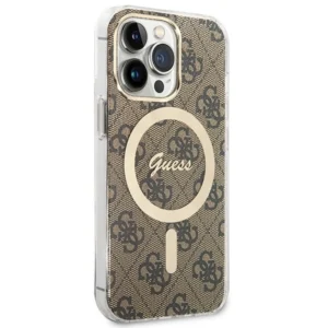 Set Guess GUBPP13LH4EACSW Case+ Charger Apple iPhone 13 Pro dėklas telefonui rudos spalvos 4G Print MagSafe - Image 4