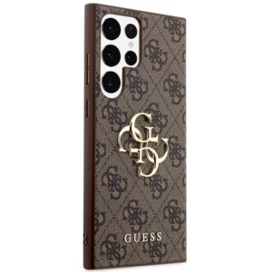 Guess GUHCS23L4GMGBR Samsung Galaxy S23 Ultra S918 dėklas telefonui rudos spalvos 4G Big Metal Logo - Image 4