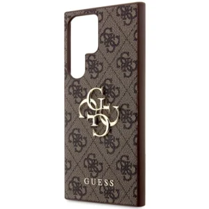 Guess GUHCS23L4GMGBR Samsung Galaxy S23 Ultra S918 dėklas telefonui rudos spalvos 4G Big Metal Logo - Image 6