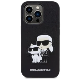 Karl Lagerfeld KLHCP14XSANKCPK Apple iPhone 14 Pro Max 6.7" dėklas telefonui juodos spalvos Saffiano Karl & Choupette - Image 3