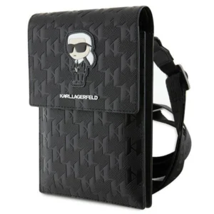 Karl Lagerfeld KLWBSAKHPKK Handbag - dėklas telefonui juodos spalvos Saffiano Monogram Ikonik - Image 1