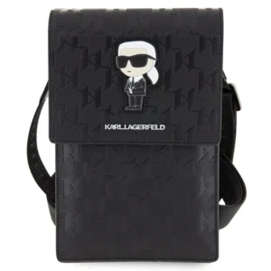 Karl Lagerfeld KLWBSAKHPKK Handbag - dėklas telefonui juodos spalvos Saffiano Monogram Ikonik - Image 2