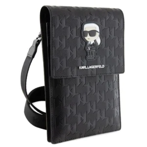 Karl Lagerfeld KLWBSAKHPKK Handbag - dėklas telefonui juodos spalvos Saffiano Monogram Ikonik - Image 3