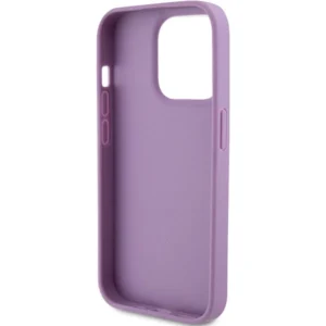 Guess Leather 4G Stamped Apple iPhone 15 Pro Max - dėklas telefonui violetinės spalvos - Image 7