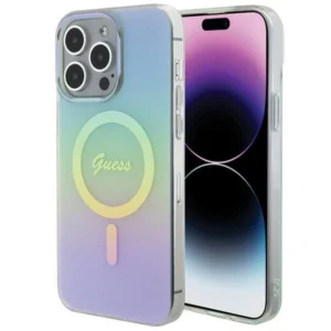 Guess IML Iridescent MagSafe Apple iPhone 15 Pro - dėklas telefonui turkio spalvos - Image 1