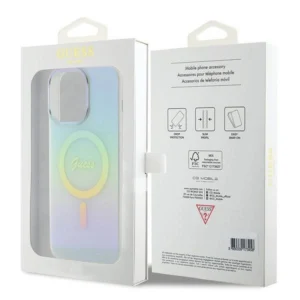 Guess IML Iridescent MagSafe Apple iPhone 15 Pro - dėklas telefonui turkio spalvos - Image 8