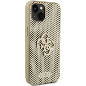 Guess Perforated 4G Glitter Apple iPhone 15 - dėklas telefonui aukso spalvos - Image 4