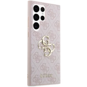 Guess 4G Big Metal Logo Samsung Galaxy S24 Ultra - dėklas telefonui rožinės spalvos - Image 4