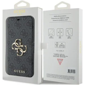 Guess 4G Metal Logo Apple iPhone 15 Pro - dėklas telefonui pilkos spalvos - Image 7