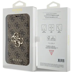 Guess 4G Metal Logo Apple iPhone 15 Pro Max - dėklas telefonui rudos spalvos - Image 7