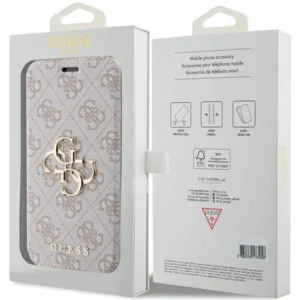Guess 4G Metal Logo Apple iPhone 15 Pro Max - dėklas telefonui rožinės spalvos - Image 7
