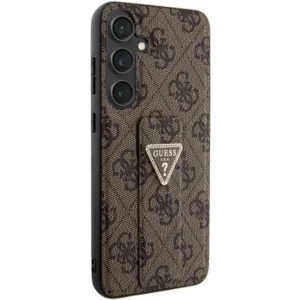 Guess GUHCS24SPGS4TDW S24 S921 dėklas telefonui rudos spalvos Grip Stand 4G Triangle Strass - Image 4