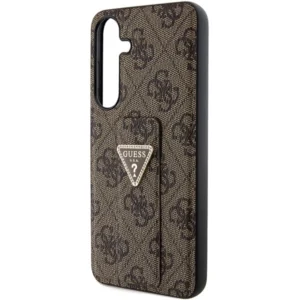 Guess GUHCS24SPGS4TDW S24 S921 dėklas telefonui rudos spalvos Grip Stand 4G Triangle Strass - Image 6